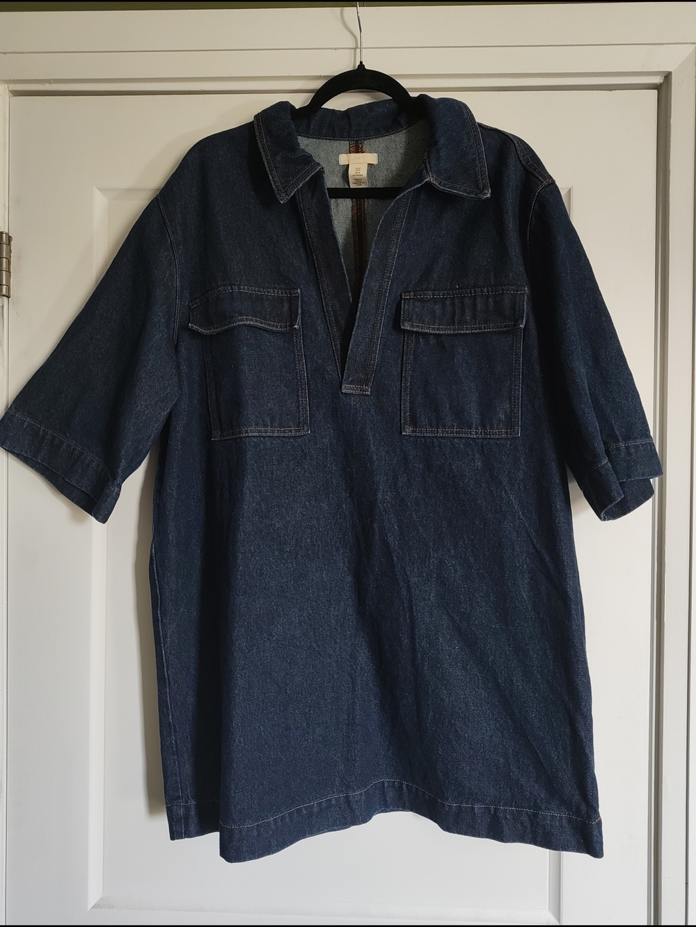 H&M Dark Indigo Denim Shift Dress - Picture 3 of 5